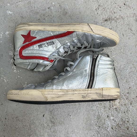 Golden Goose Silver slide trainers - Picture 3 of 9